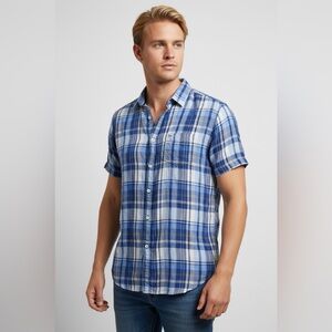 Brax - Drake Short Sleeve Plaid Button Down Shirt